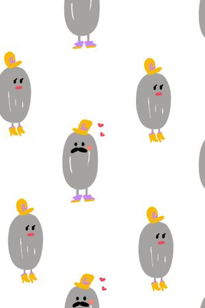 卡通创意人像印花华亿平台图片