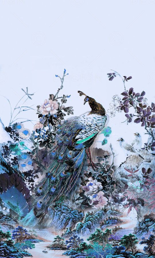 孔雀印花华亿平台图片