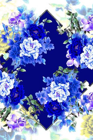 靑花瓷印花华亿平台图片