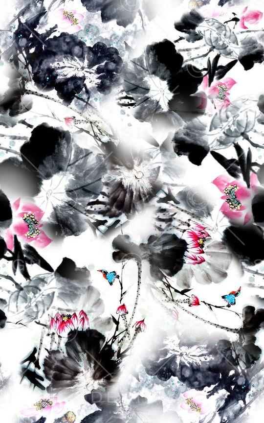 莲叶印花华亿平台图片