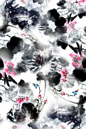 莲叶印花华亿平台图片