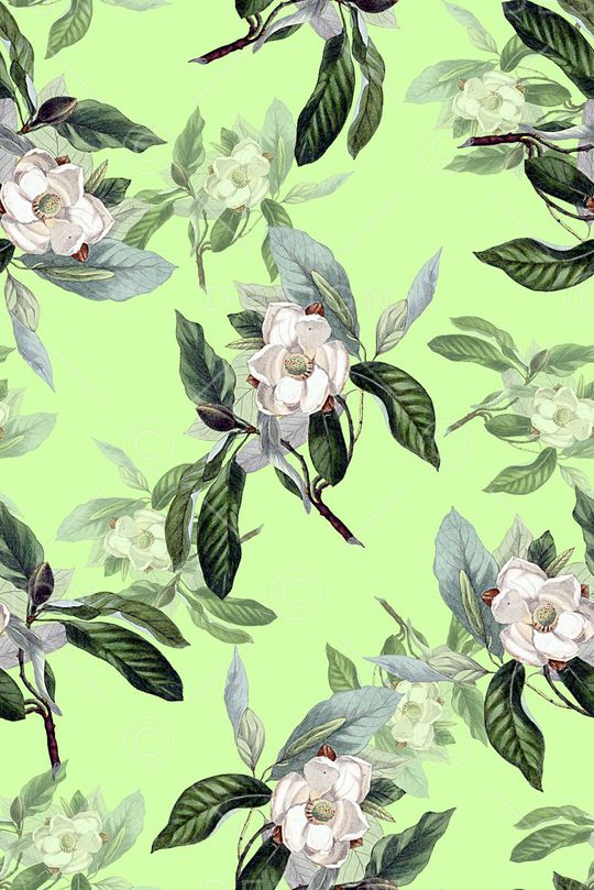 手绘植物花卉数码印花印花华亿平台图片