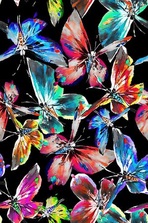 蝴蝶印花华亿平台图片