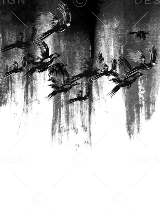 荒漠孤鸟印花华亿平台图片