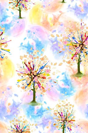 树枝印花华亿平台图片