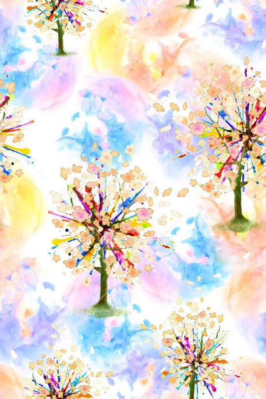 树枝印花华亿平台图片