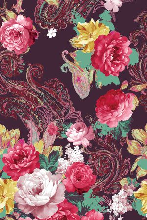 花卉印花华亿平台图片