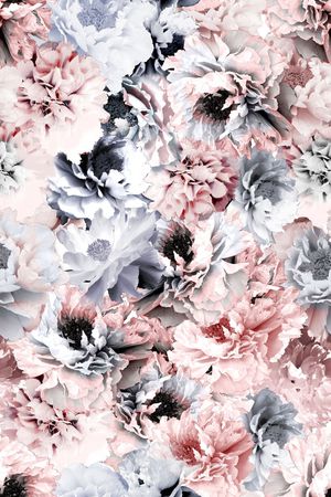 梦幻玫瑰花卉印花华亿平台图片