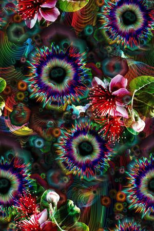 花卉印花华亿平台图片