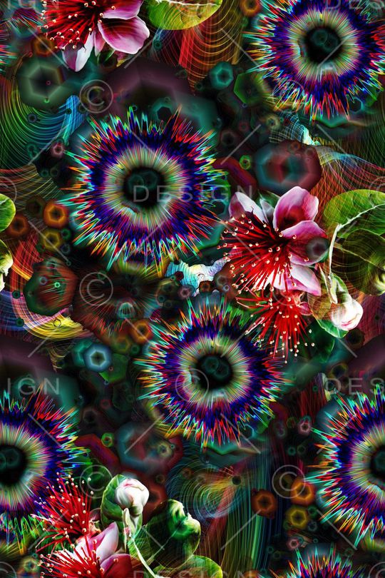 花卉印花华亿平台图片