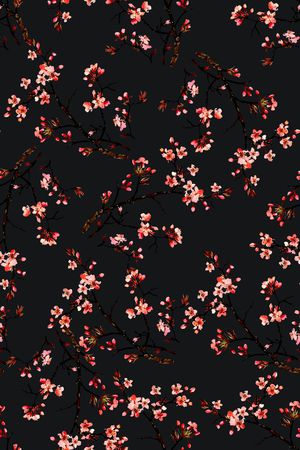 手绘中国风梅花印花印花华亿平台图片