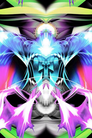 不规则几何印花华亿平台图片