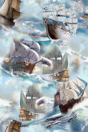 帆船印花华亿平台图片