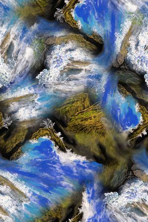 水墨印花华亿平台图片