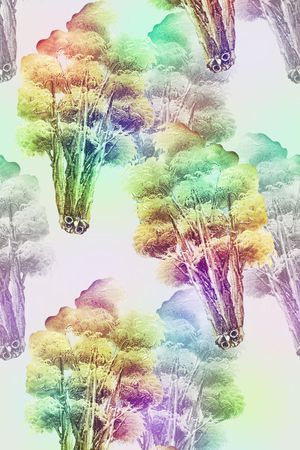 树叶印花华亿平台图片