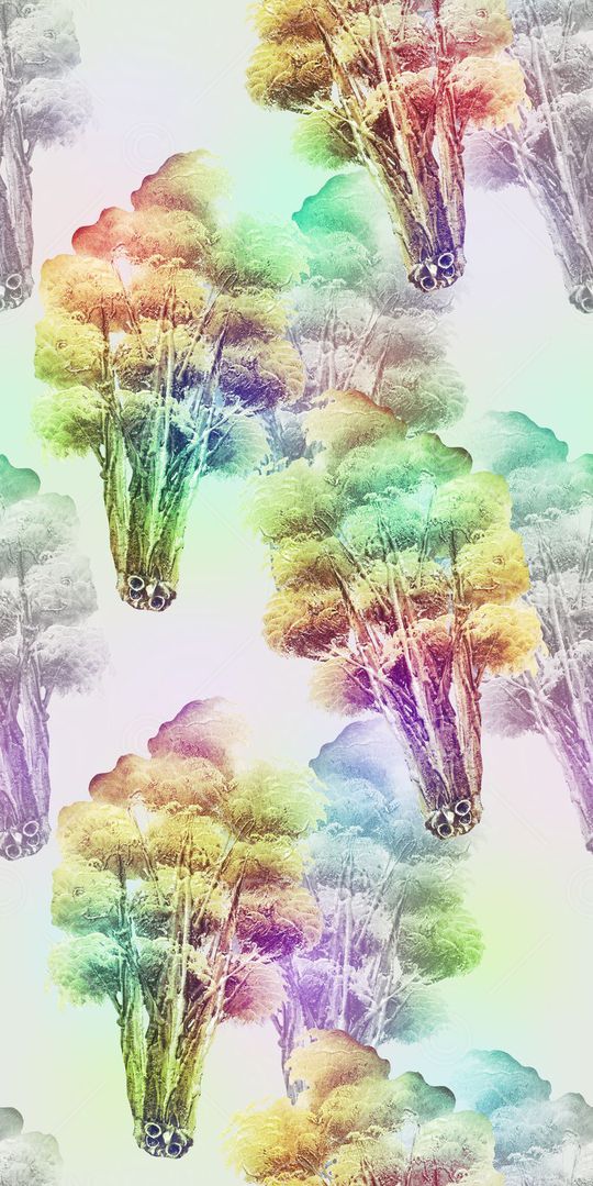 树叶印花华亿平台图片