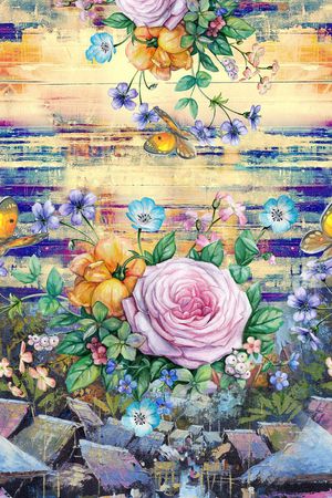 山脉印花华亿平台图片