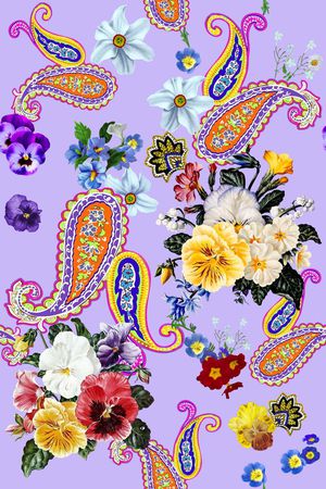 佩斯利印花华亿平台图片