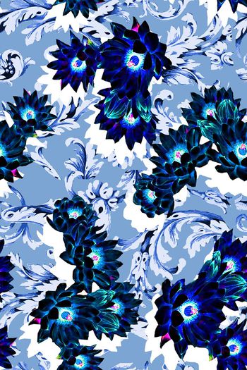 青花印花华亿平台图片