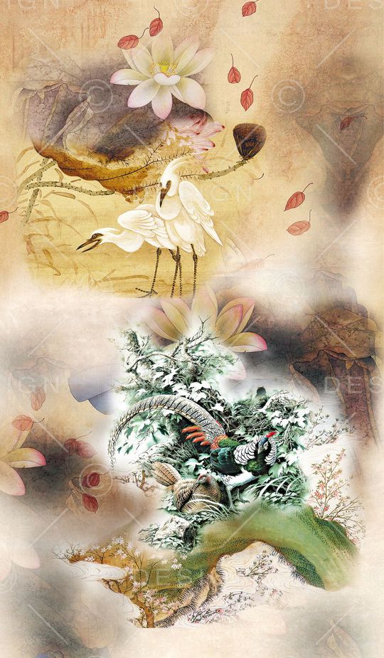 花卉印花华亿平台图片