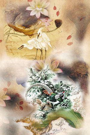 花卉印花华亿平台图片