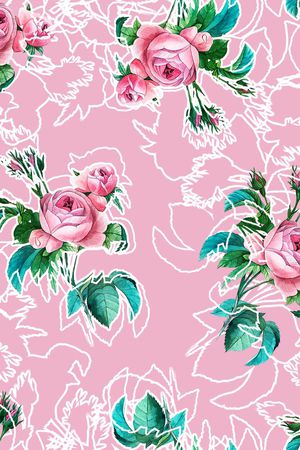 花卉印花华亿平台图片