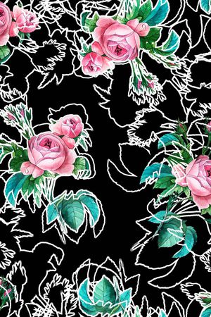 花卉印花华亿平台图片