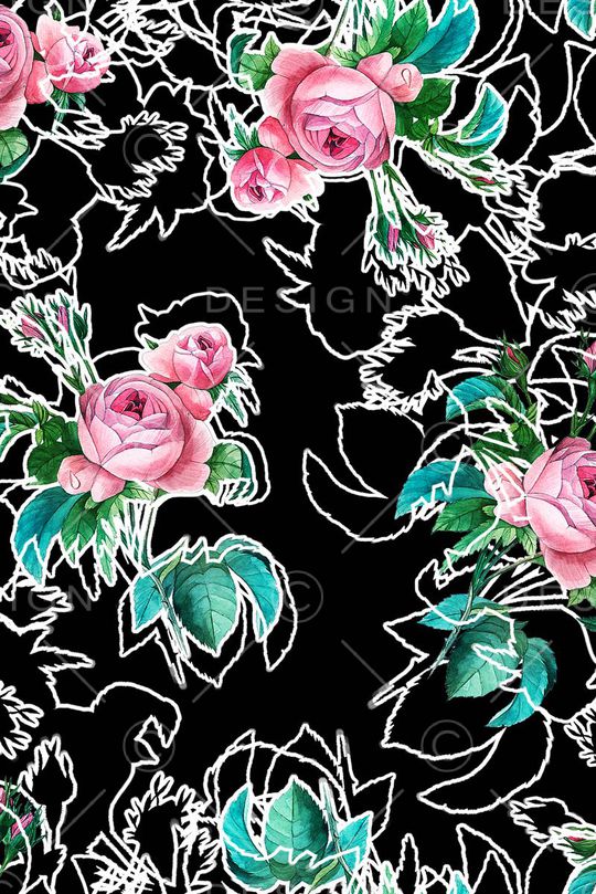 花卉印花华亿平台图片