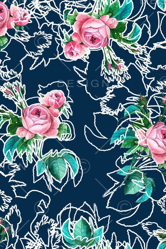 花卉印花华亿平台图片