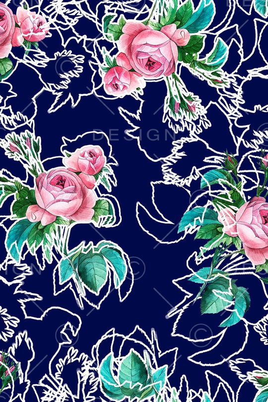 花卉印花华亿平台图片