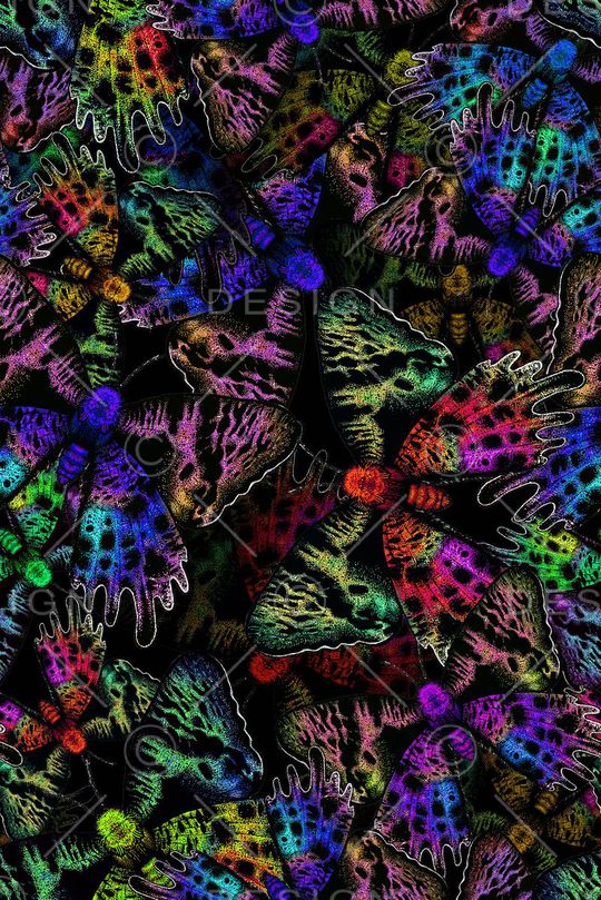 蝴蝶印花华亿平台图片