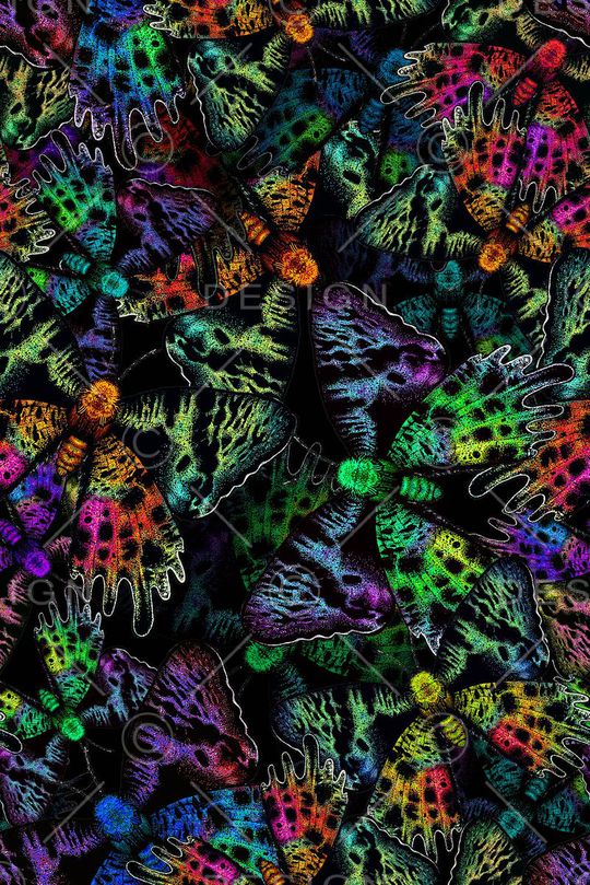 蝴蝶印花华亿平台图片