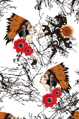 莫妮卡-女装华亿平台印花华亿平台图片