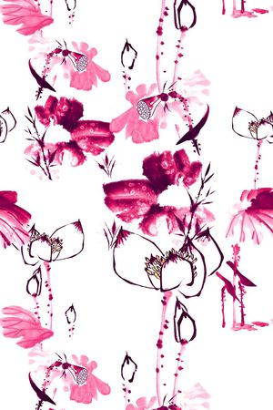 山水画印花华亿平台图片