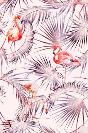 火烈鸟印花华亿平台图片