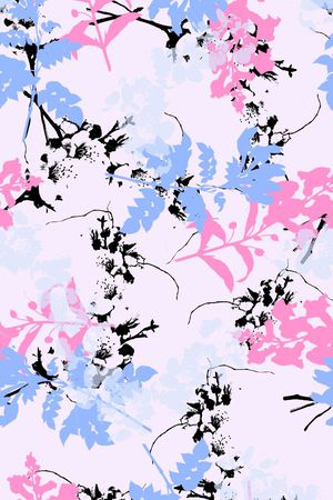 传统花卉印花华亿平台图片