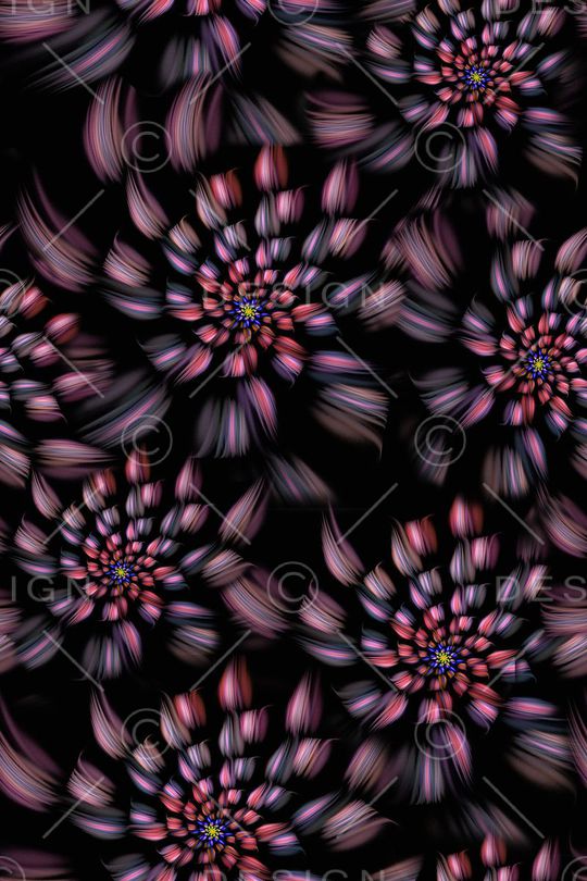 浪漫花卉印花华亿平台图片