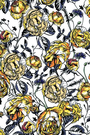 花卉图案印花华亿平台图片