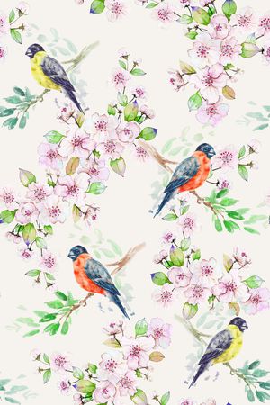 花鸟印花华亿平台图片