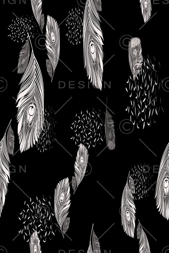 羽毛飘飘印花华亿平台图片