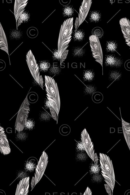 羽毛飘飘印花华亿平台图片