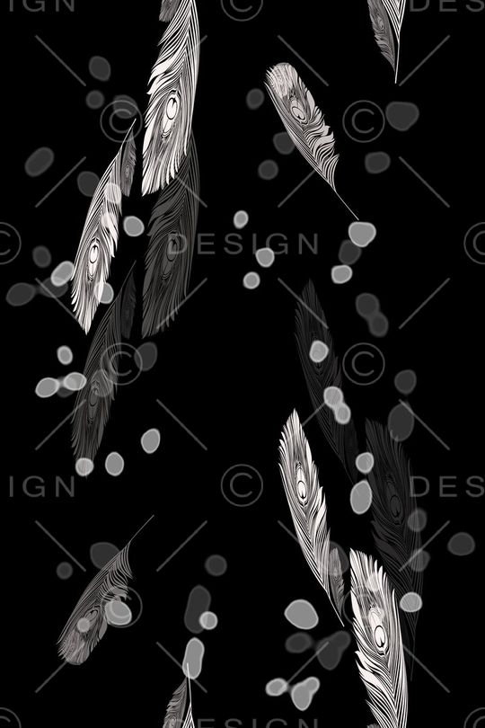 羽毛飘飘印花华亿平台图片