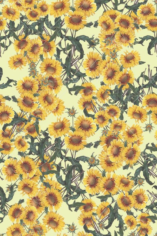 向日葵印花华亿平台图片