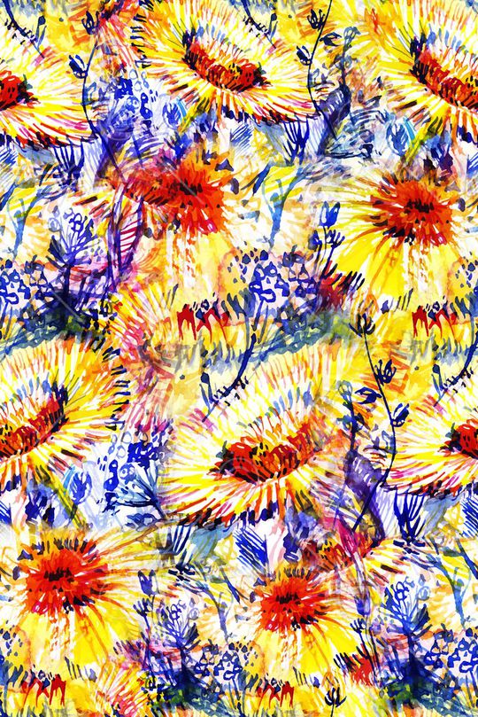 花卉印花华亿平台图片