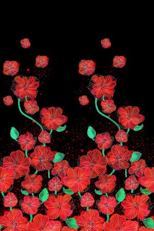 花卉印花华亿平台图片