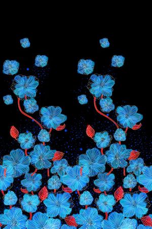 花卉印花华亿平台图片