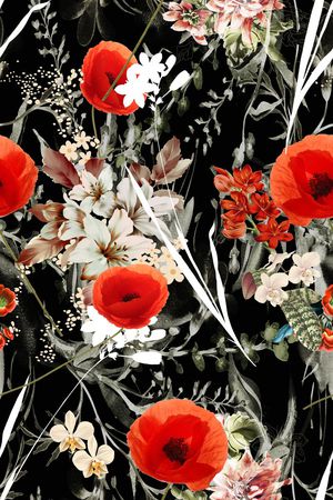 黑底印花华亿平台图片