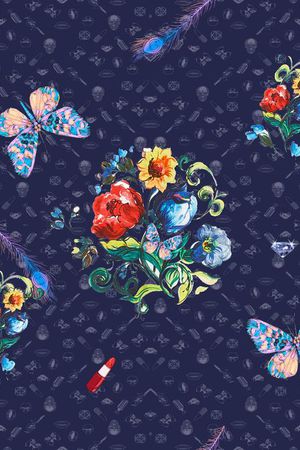 花卉印花华亿平台图片