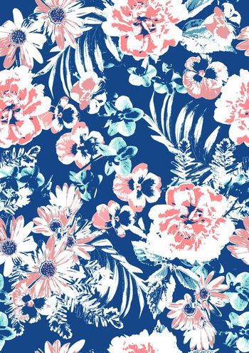 时尚泳装印花华亿平台图片