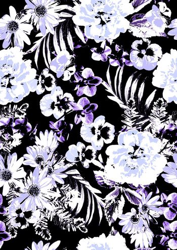 695474-时尚简单黑白花20160825-C